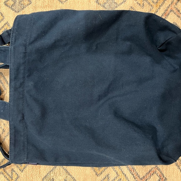 BAGGU Dark Blue Canvas Tote - Picture 2 of 5